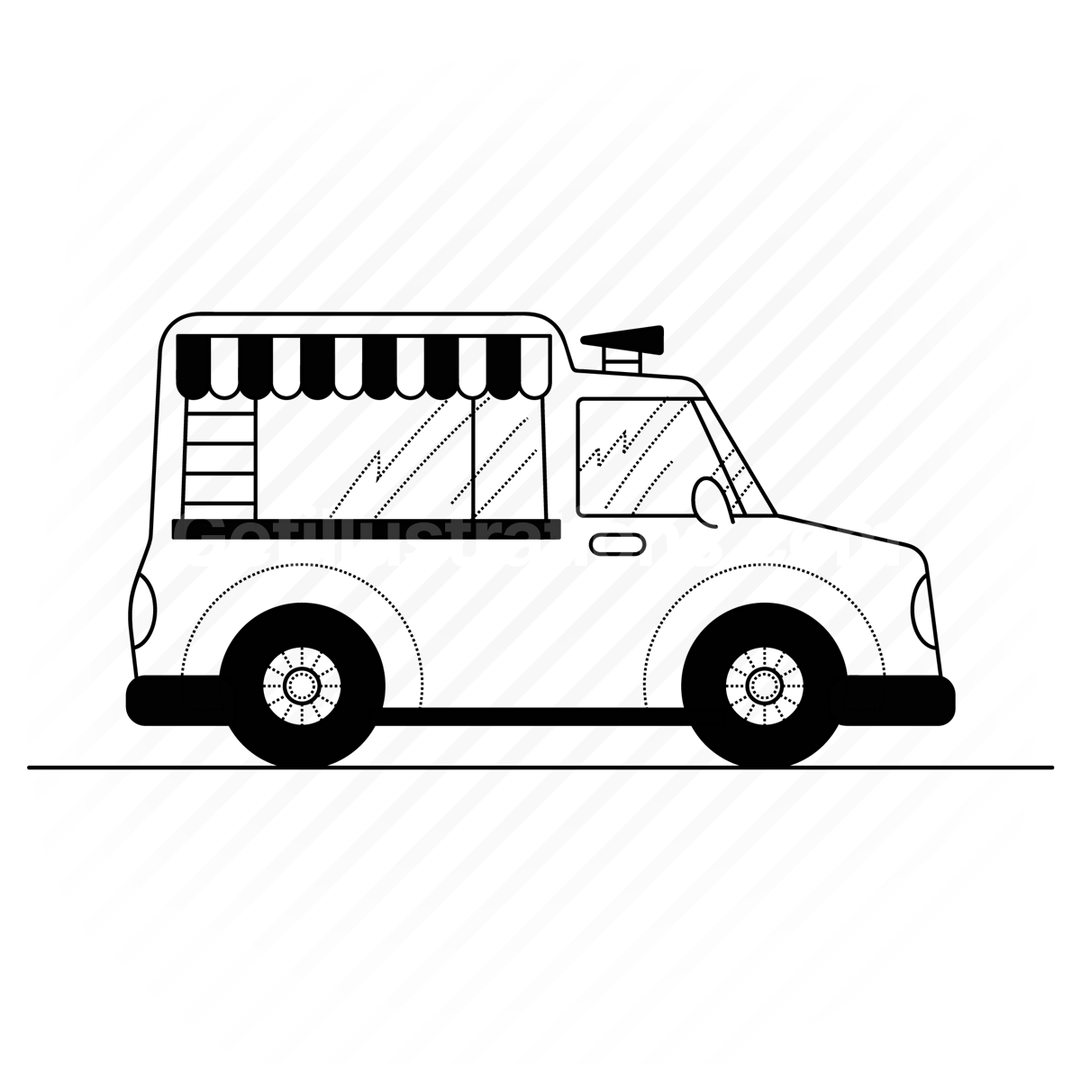 food truck, truck, van, vehicle, transport, meal, street vendor